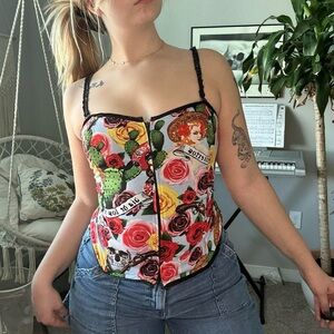 Hell Bunny Multicolor Floral Camisole